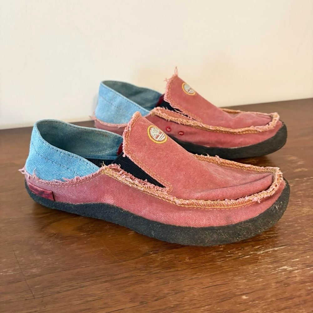 Timberland Red & Blue Boat Shoes - Picture 2 of 8